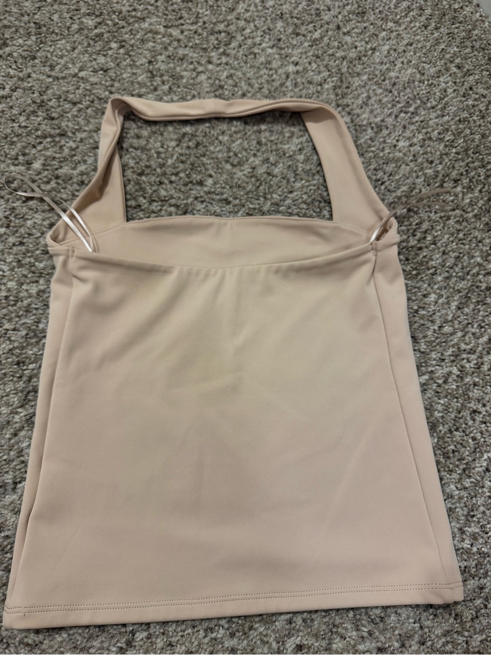 Express Body Contour High Compression Halter Tank - Picture 2 of 3